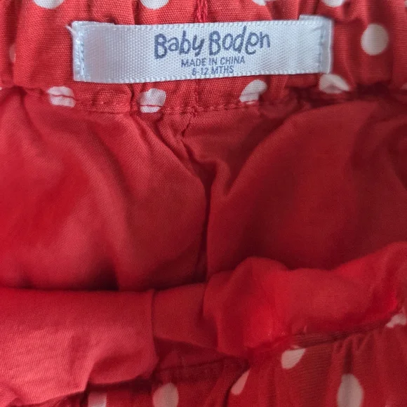 Baby Boden 2 Piece Short And Tunic Goose Set With Polka Dot Shorts 6-12 Months - Picture 10 of 14